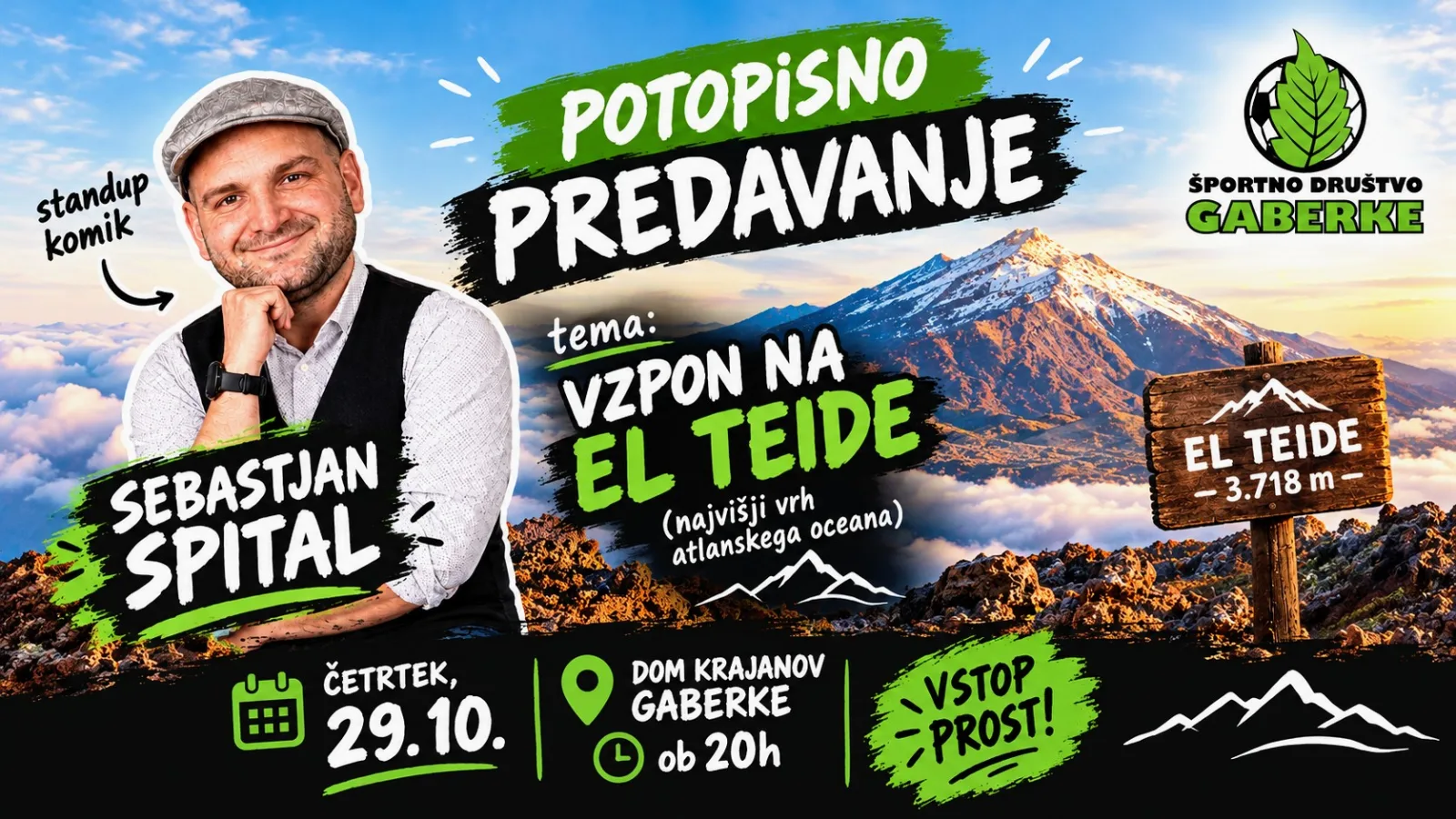 Potopisni večer: Vzpon na najvišji vrh atlanskega oceana